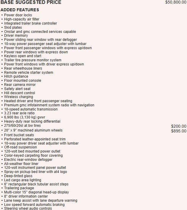 2019 GMC Sierra 1500 AT4