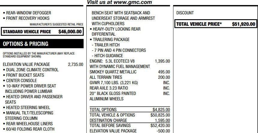 2020 GMC Sierra 1500 Elevation