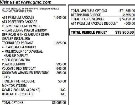 2026 GMC Sierra 1500 AT4