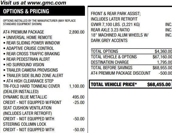 2022 GMC Sierra 1500 AT4