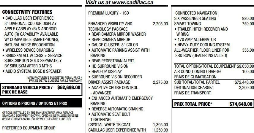 2021 Cadillac XT6 Premium Luxury