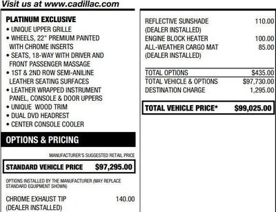 2019 Cadillac Escalade Platinum