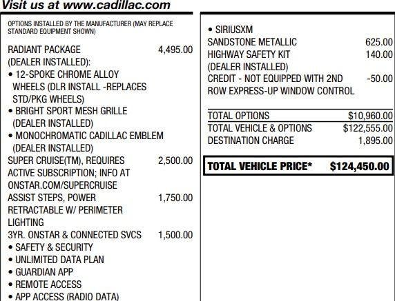 2023 Cadillac Escalade ESV 4WD Premium Luxury Platinum