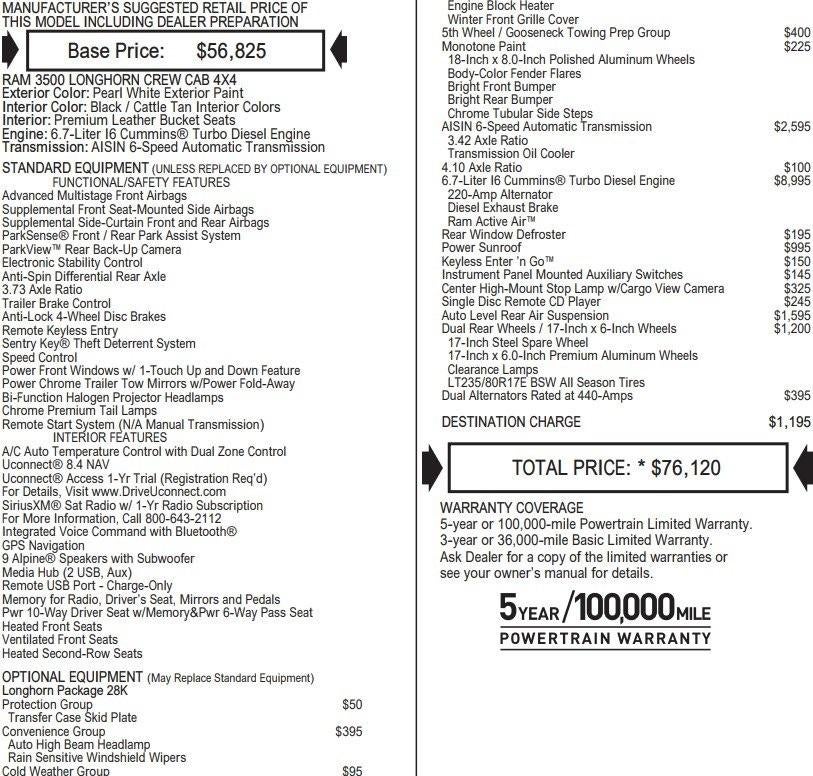 2016 RAM 3500 Longhorn