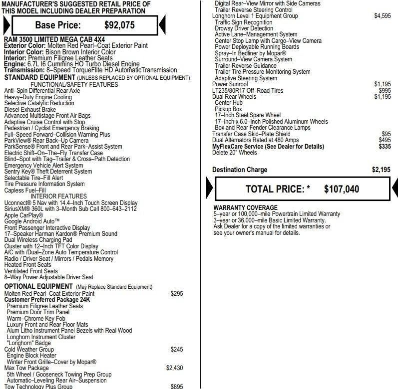 2026 RAM 3500 Longhorn