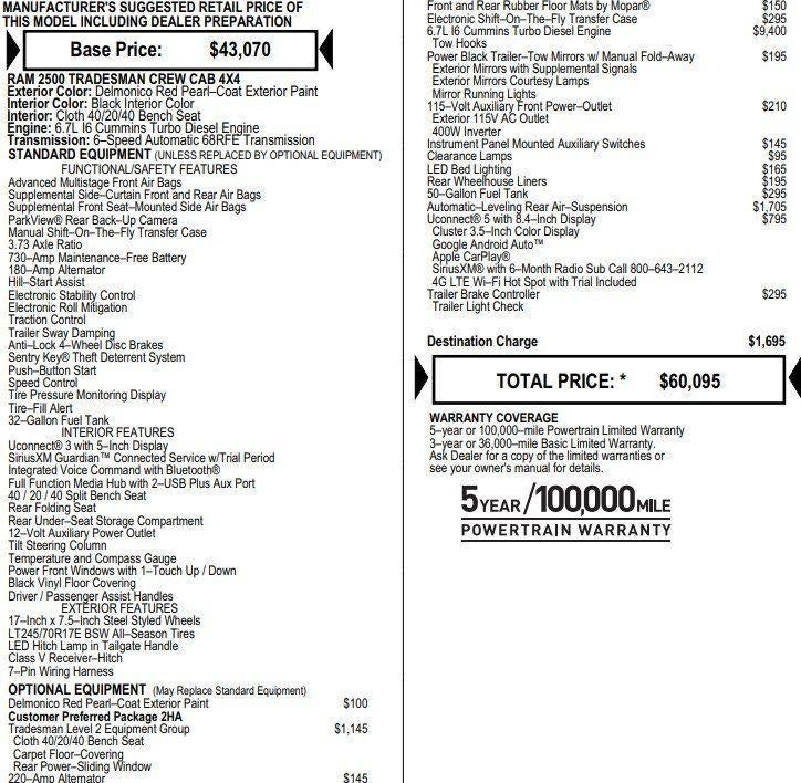 2022 RAM 2500 Tradesman