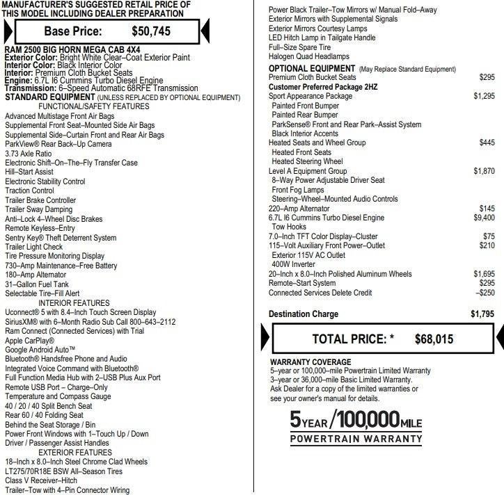 2022 RAM 2500 Big Horn