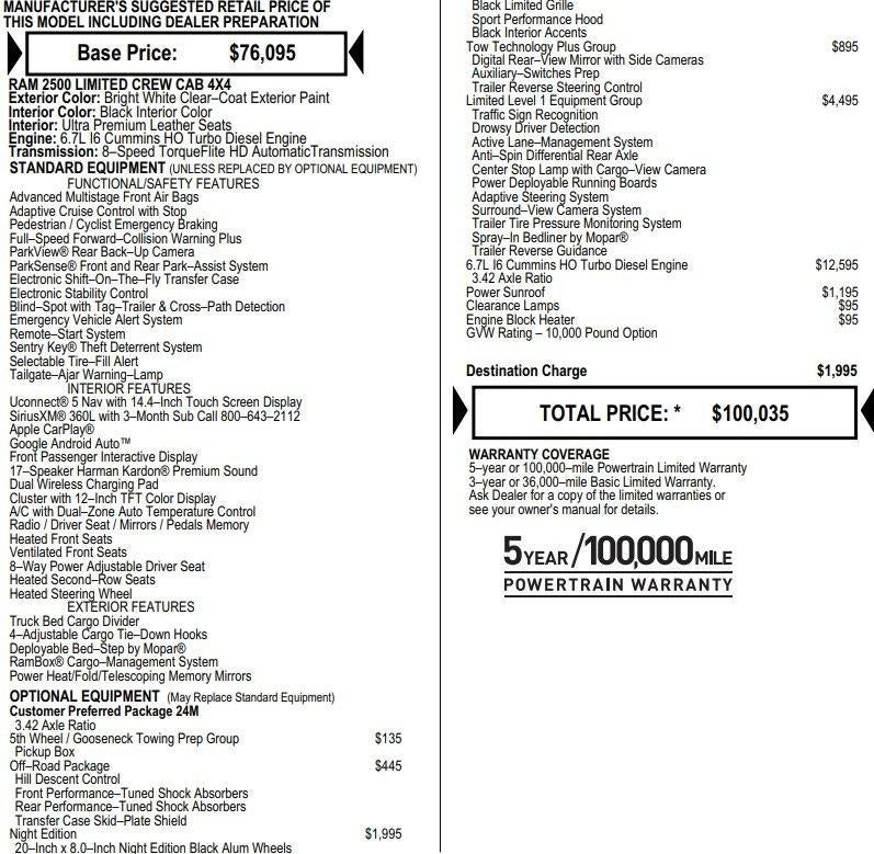2025 RAM 2500 Limited