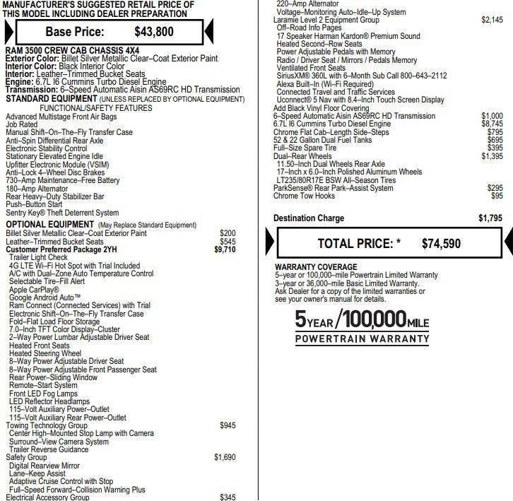 2022 RAM 3500 Chassis Cab Laramie