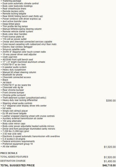 2018 Chevrolet Silverado 1500 LT All Star Edition