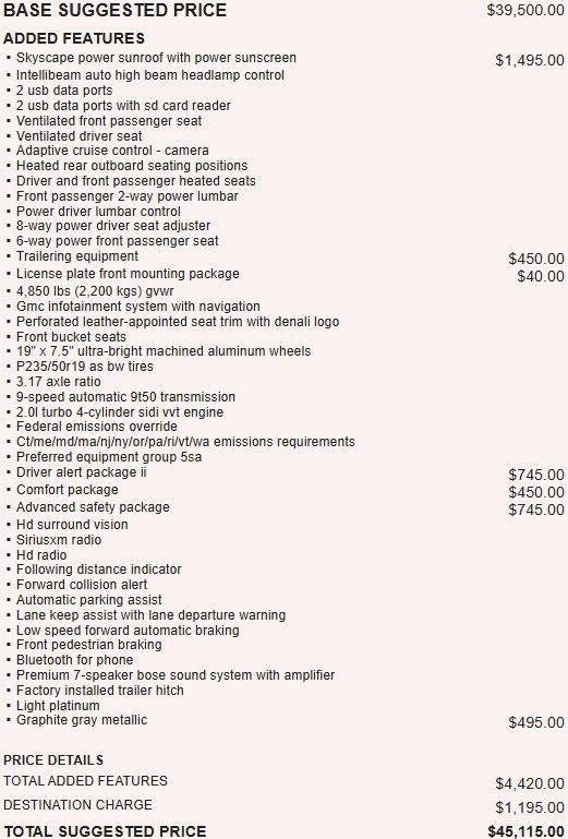 Used 2019 GMC Terrain Denali with VIN 3GKALXEX7KL200037 for sale in Collinsville, IL