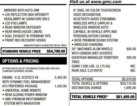 2021 GMC Sierra 1500 AT4