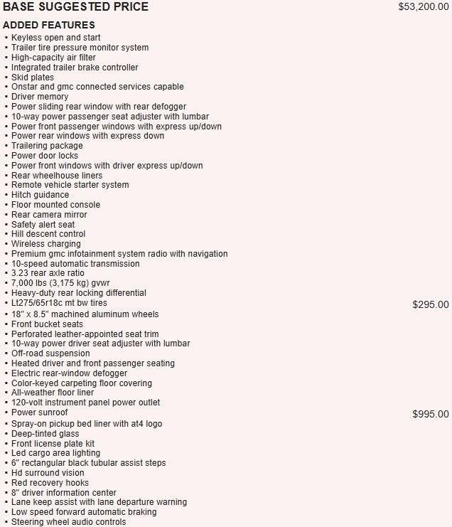 2019 GMC Sierra 1500 AT4