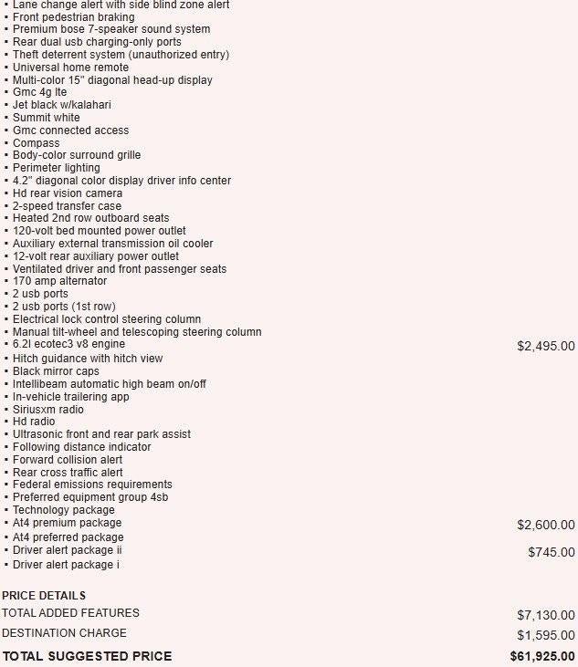 2019 GMC Sierra 1500 AT4