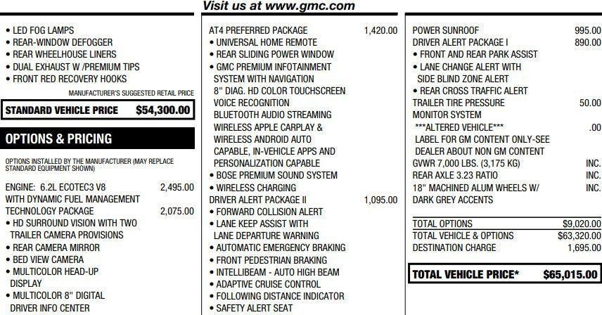 2021 GMC Sierra 1500 AT4