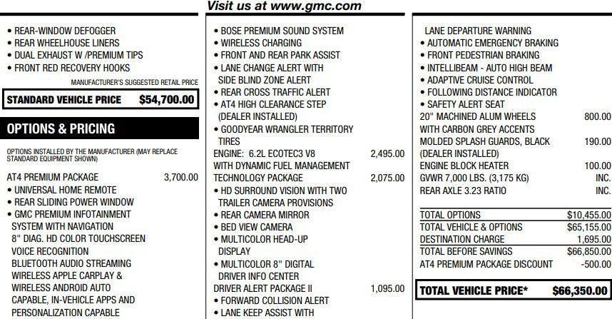 2021 GMC Sierra 1500 AT4