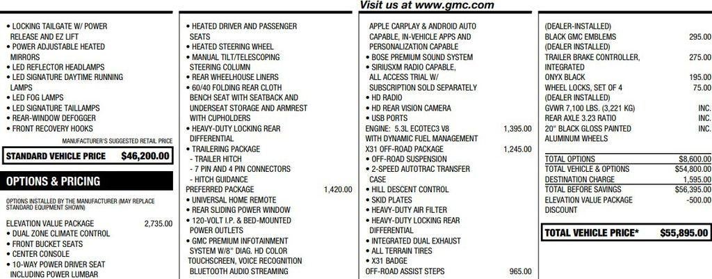 2020 GMC Sierra 1500 Elevation