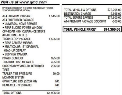 2026 GMC Sierra 1500 AT4