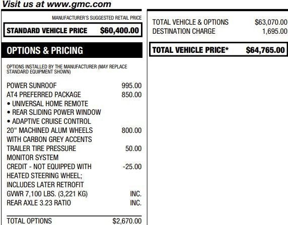 2022 GMC Sierra 1500 AT4