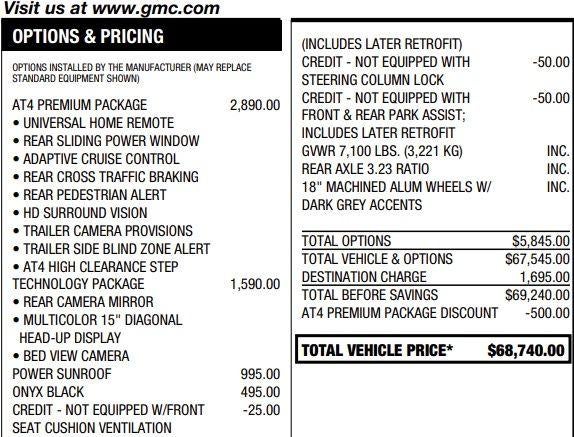 2022 GMC Sierra 1500 AT4