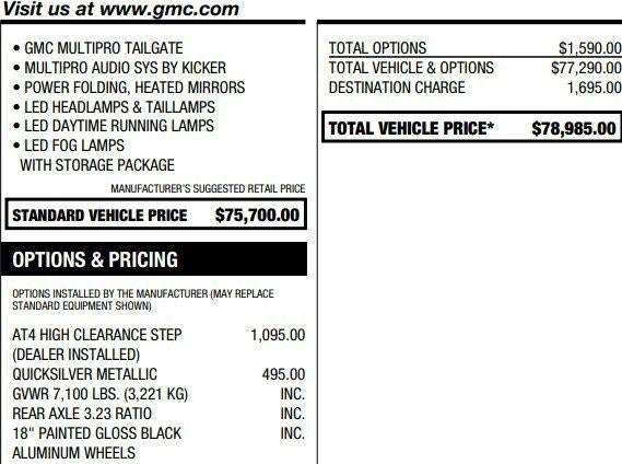 2022 GMC Sierra 1500 AT4X