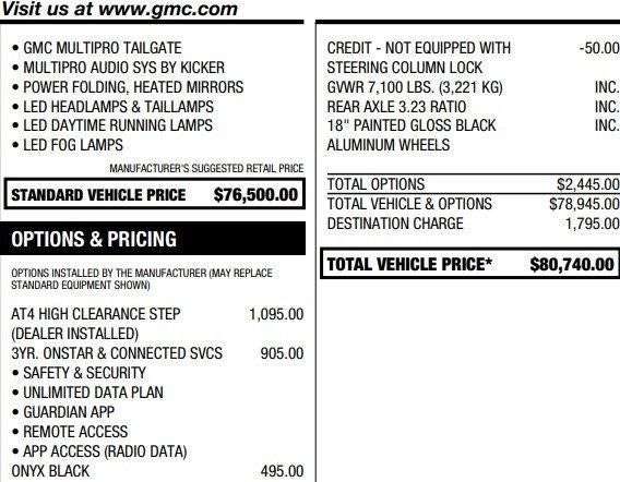 2022 GMC Sierra 1500 AT4X