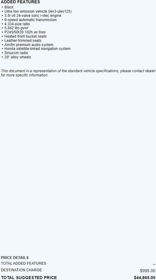 2018 Honda Pilot Touring