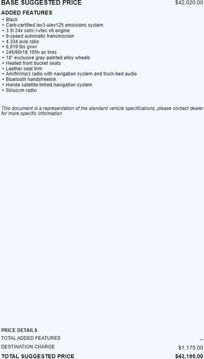 2020 Honda Ridgeline RTL-E