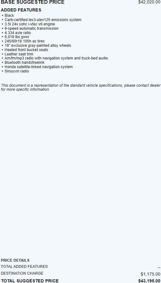 2020 Honda Ridgeline RTL-E