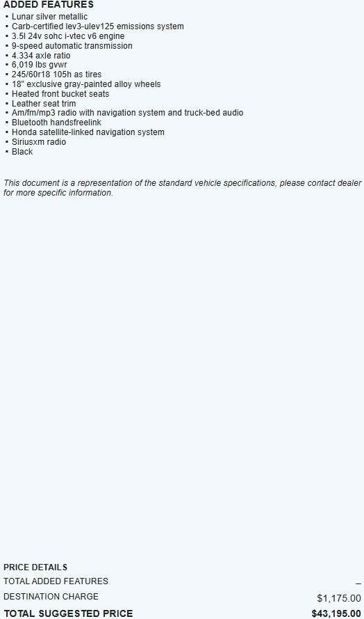 2020 Honda Ridgeline RTL-E