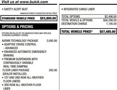 2020 Buick Enclave Avenir