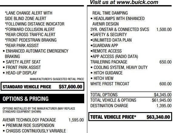 2023 Buick Enclave Avenir