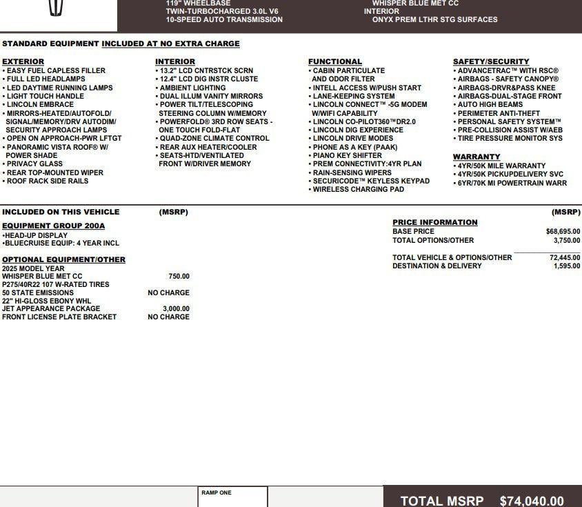 2025 Lincoln Aviator Reserve
