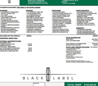 2019 Lincoln Navigator Black Label