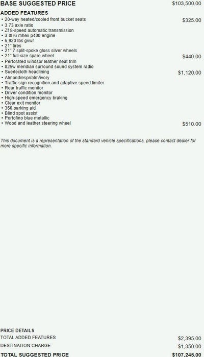 2021 Land Rover Range Rover Westminster