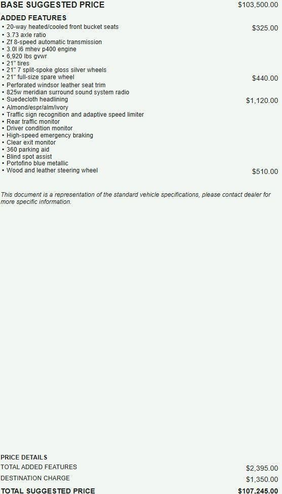 2021 Land Rover Range Rover Westminster