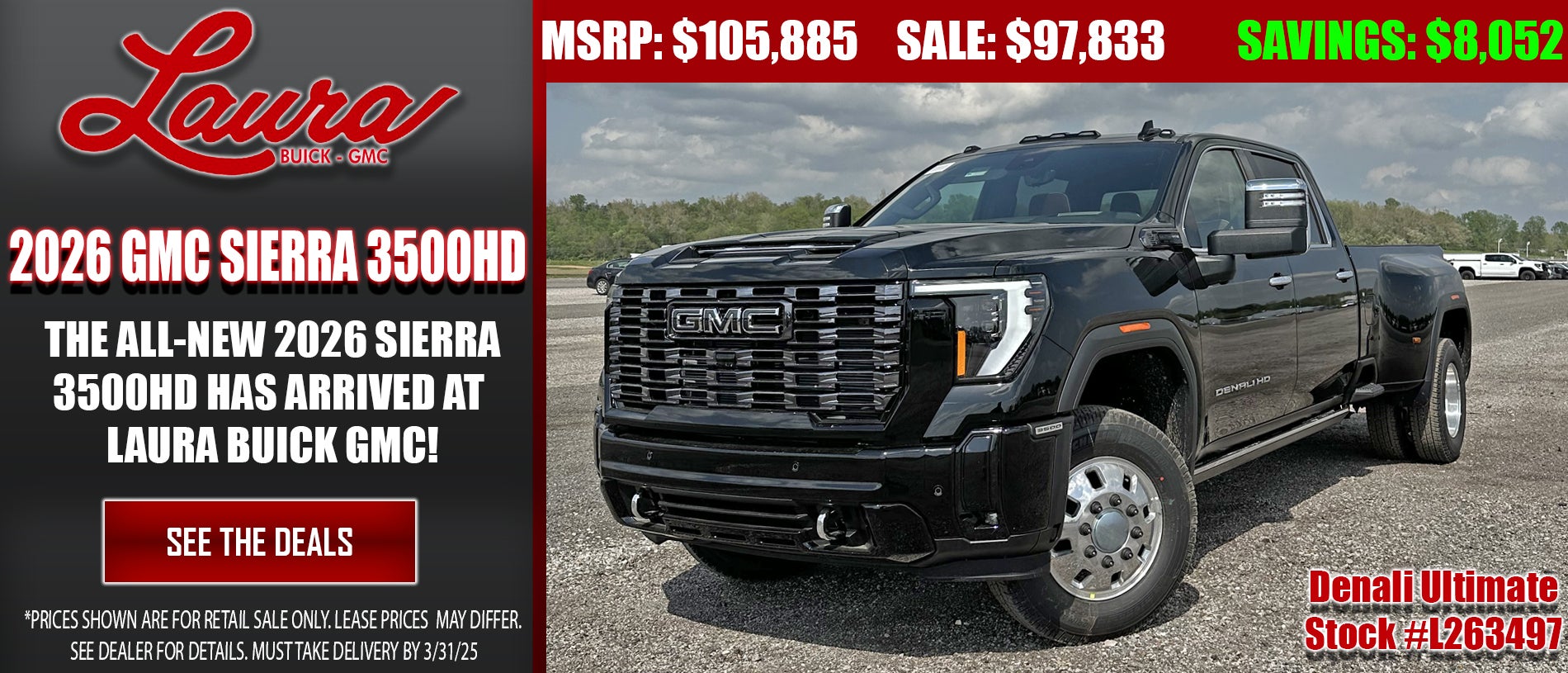 Search our inventory of 2025 GMC Sierra 3500HD Trucks