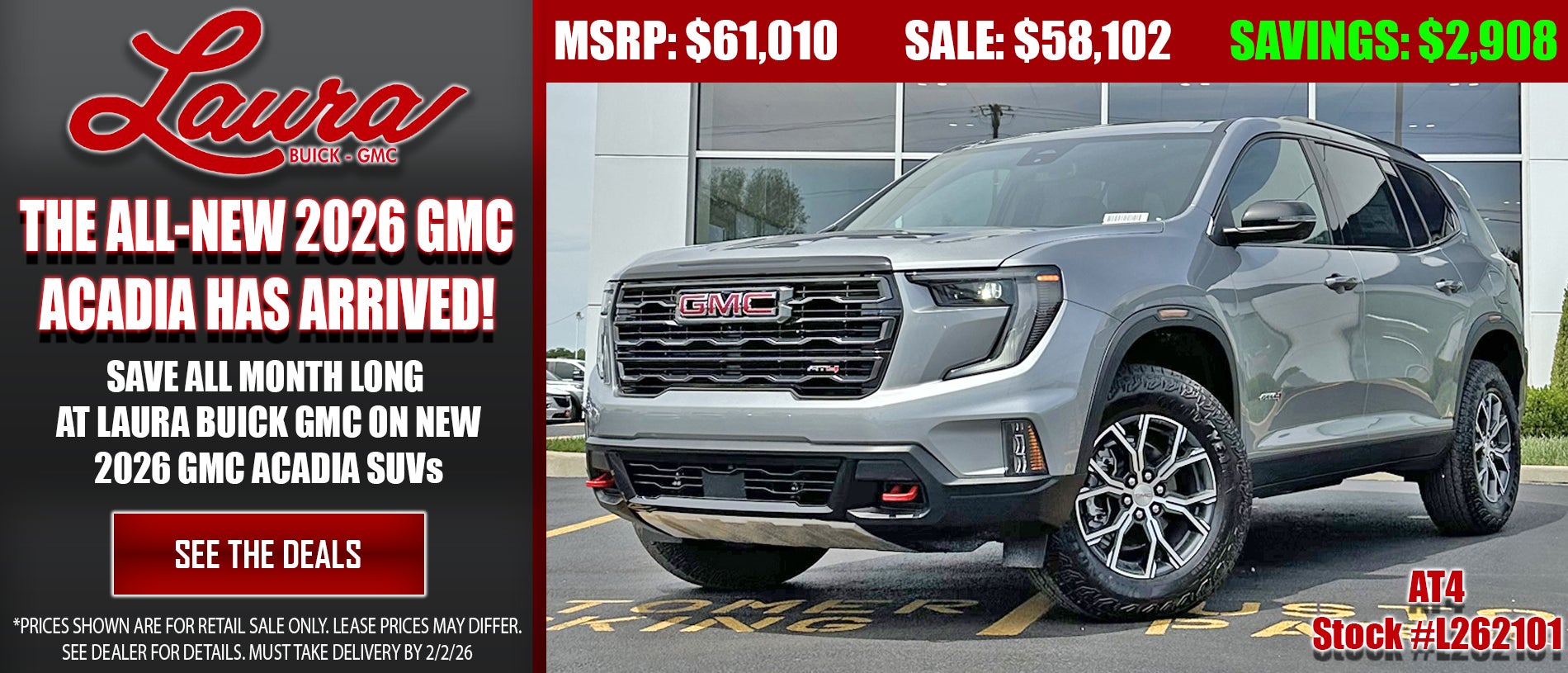 Search new GMC Acadia SUVs