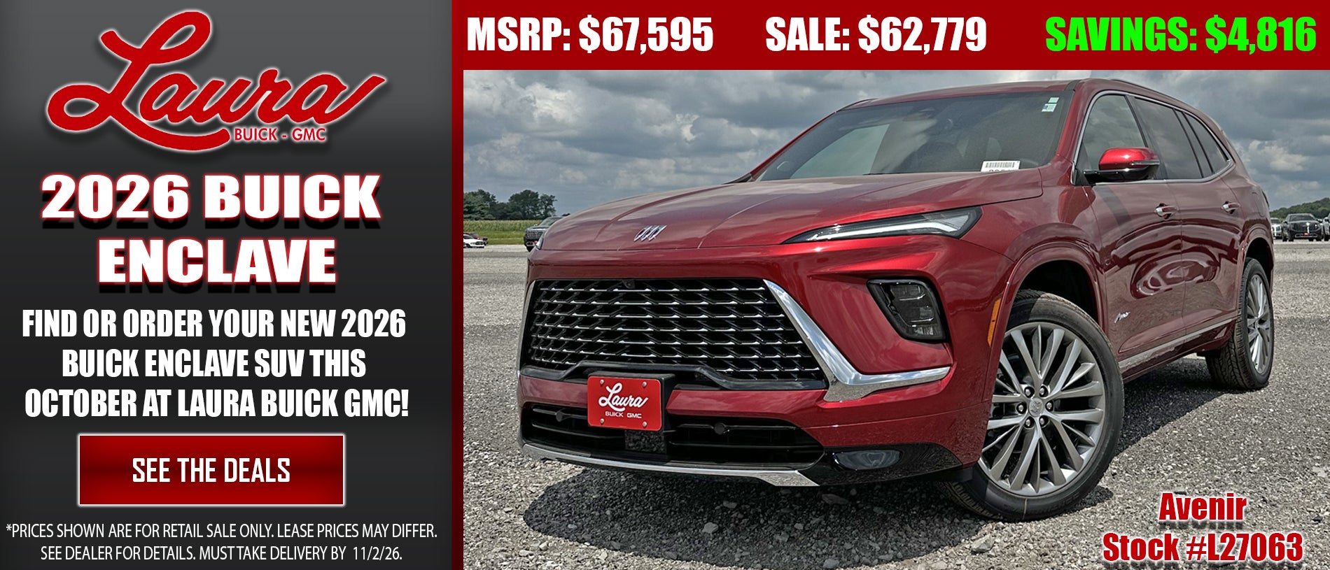 Search new Enclave SUVs